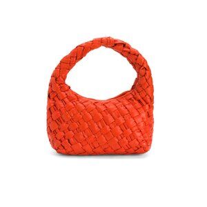 WALTER BAKER Flame Leather Indie Small Hand Woven Hobo